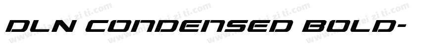 DlN Condensed Bold字体转换